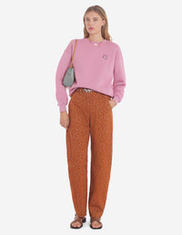 Bold Fox Head Patch Comfort Sweatshirt - Rosebud