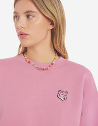 Bold Fox Head Patch Comfort Sweatshirt - Rosebud