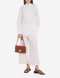 Chemise texturée à bretelles - White