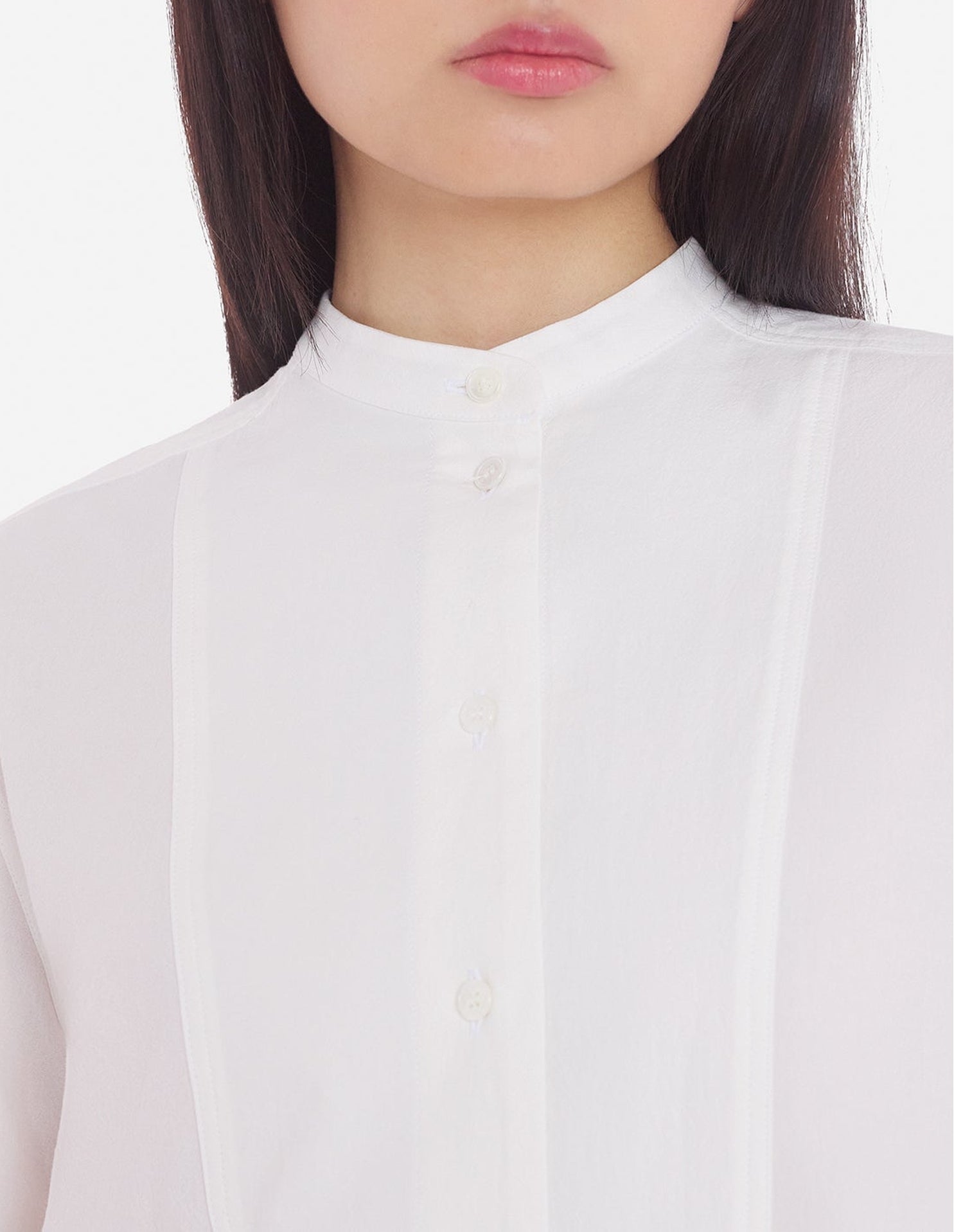 Chemise texturée à bretelles - White