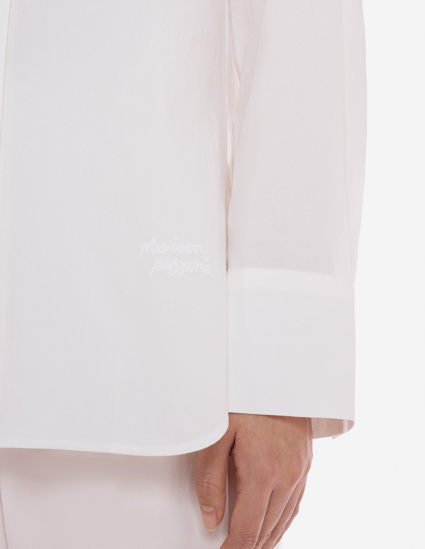 Chemise texturée à bretelles - White