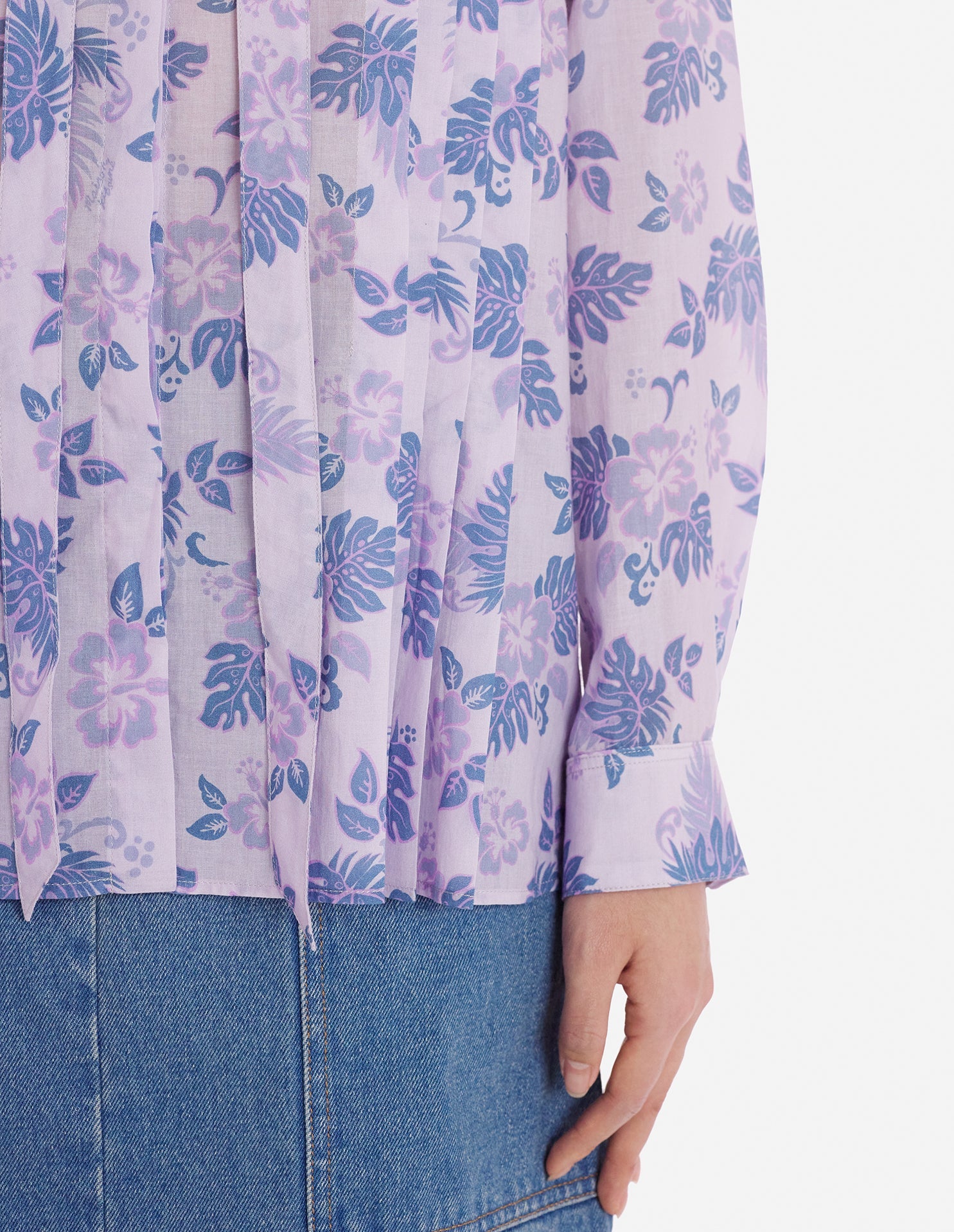 Blouse à plis et motif - Lilac Design