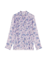Pleated blouse with pattern - Lilac Design