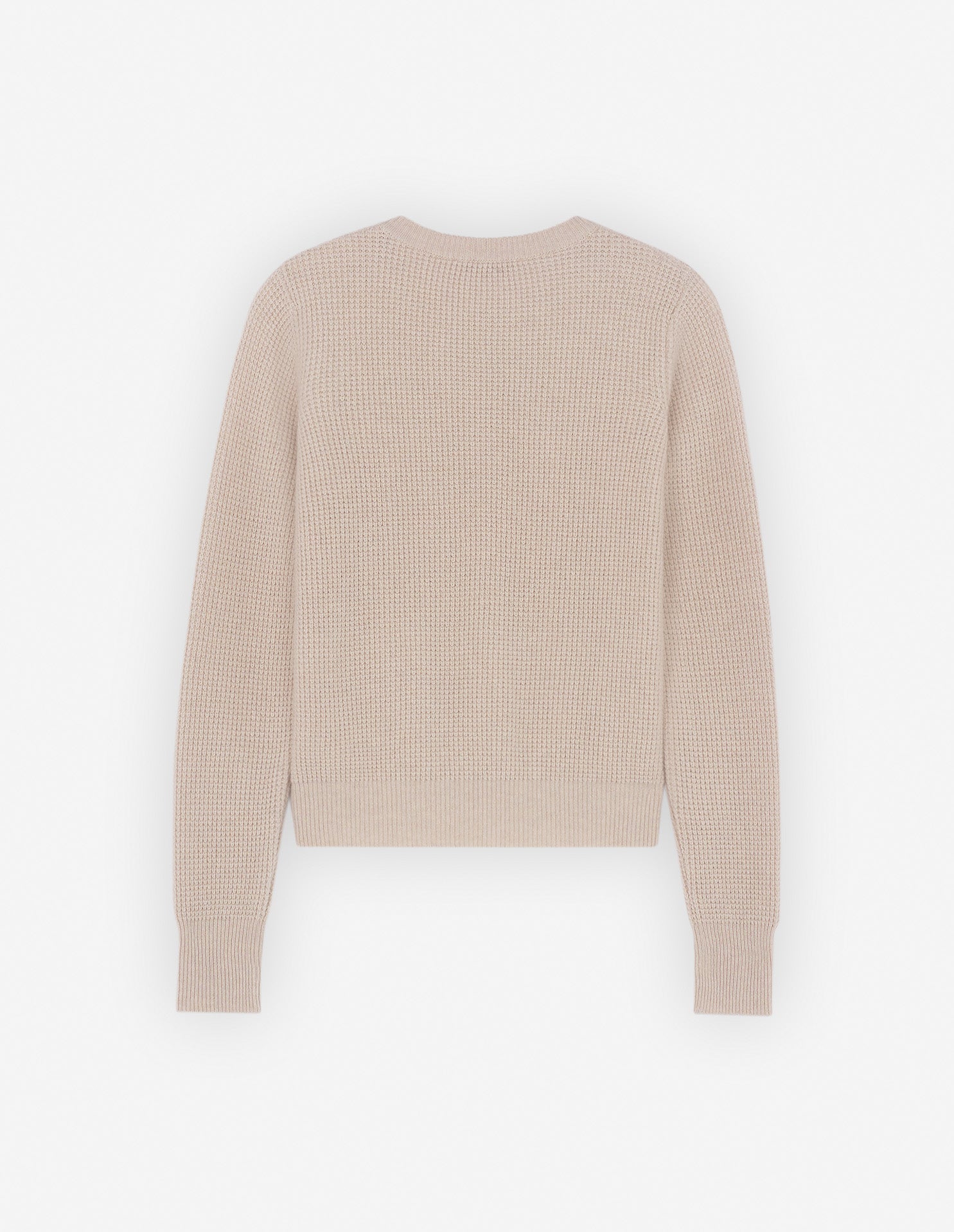 Cardigan à manches longues avec broderie en laine - Light Beige Melange