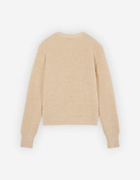 Maison Kitsune Handwriting Comfort Cardigan - Chalk Yellow Melange