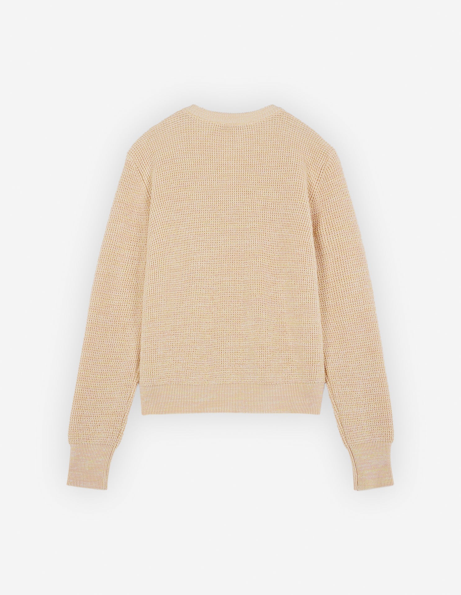 Maison Kitsune Handwriting Comfort Cardigan - Chalk Yellow Melange