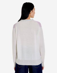 Cardigan Baby Fox à manches longues en laine - Pale Pink