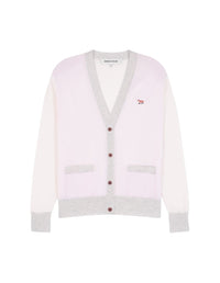 Cardigan Baby Fox à manches longues en laine - Pale Pink