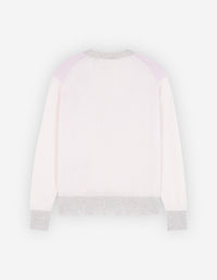 Cardigan Baby Fox à manches longues en laine - Pale Pink