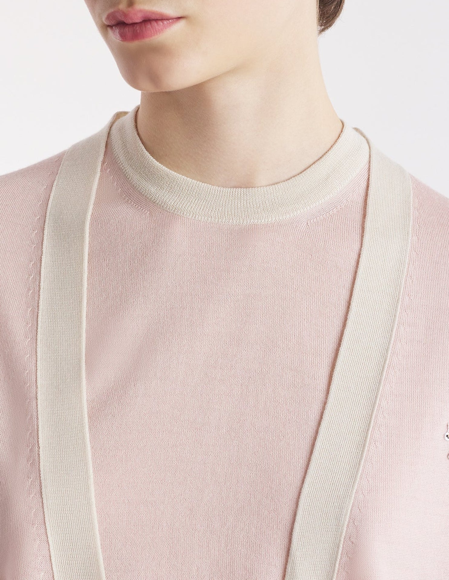 Baby Fox Patch Color Block Cardigan - Pasture Rose