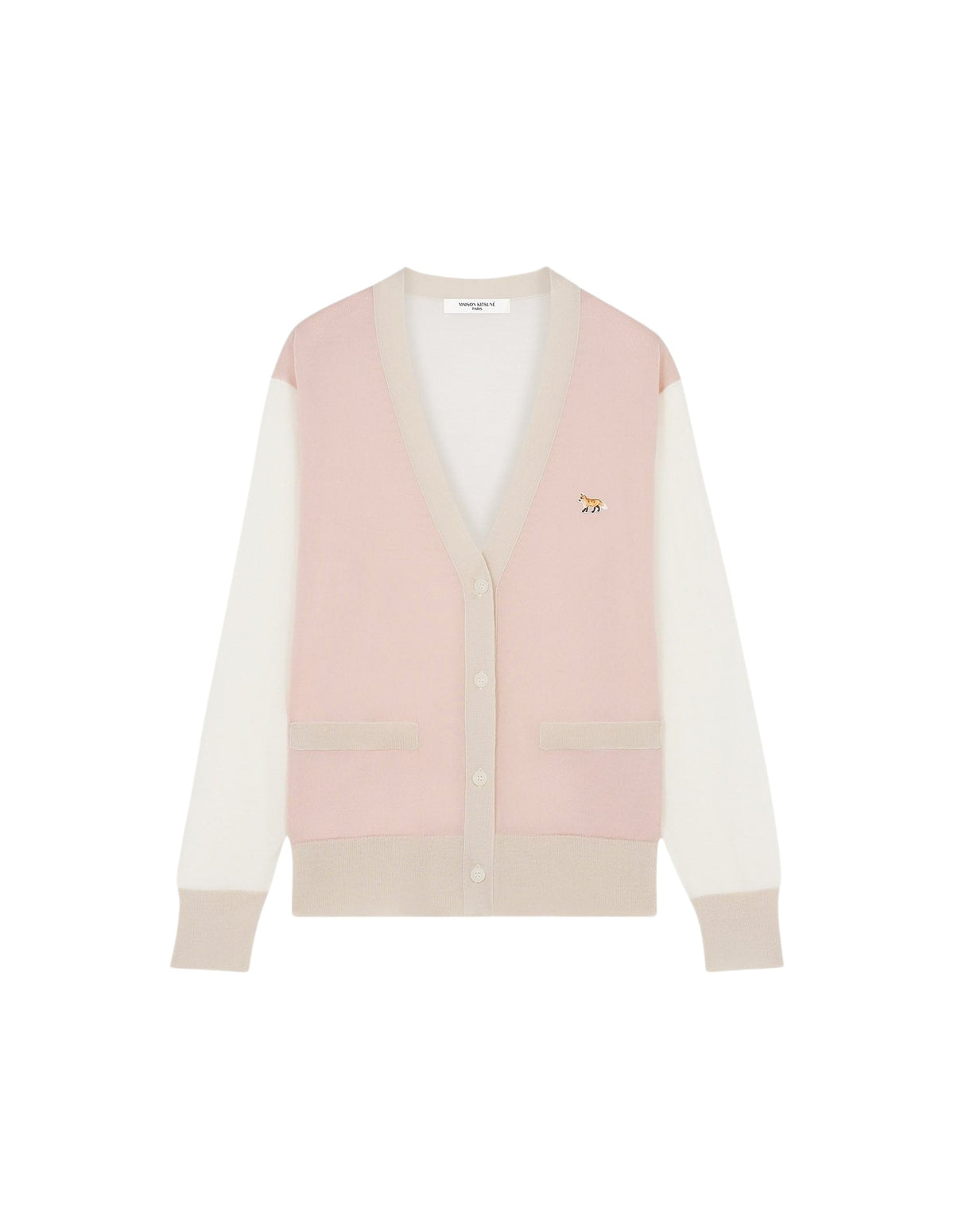Cardigan Baby Fox en laine - Pasture Rose