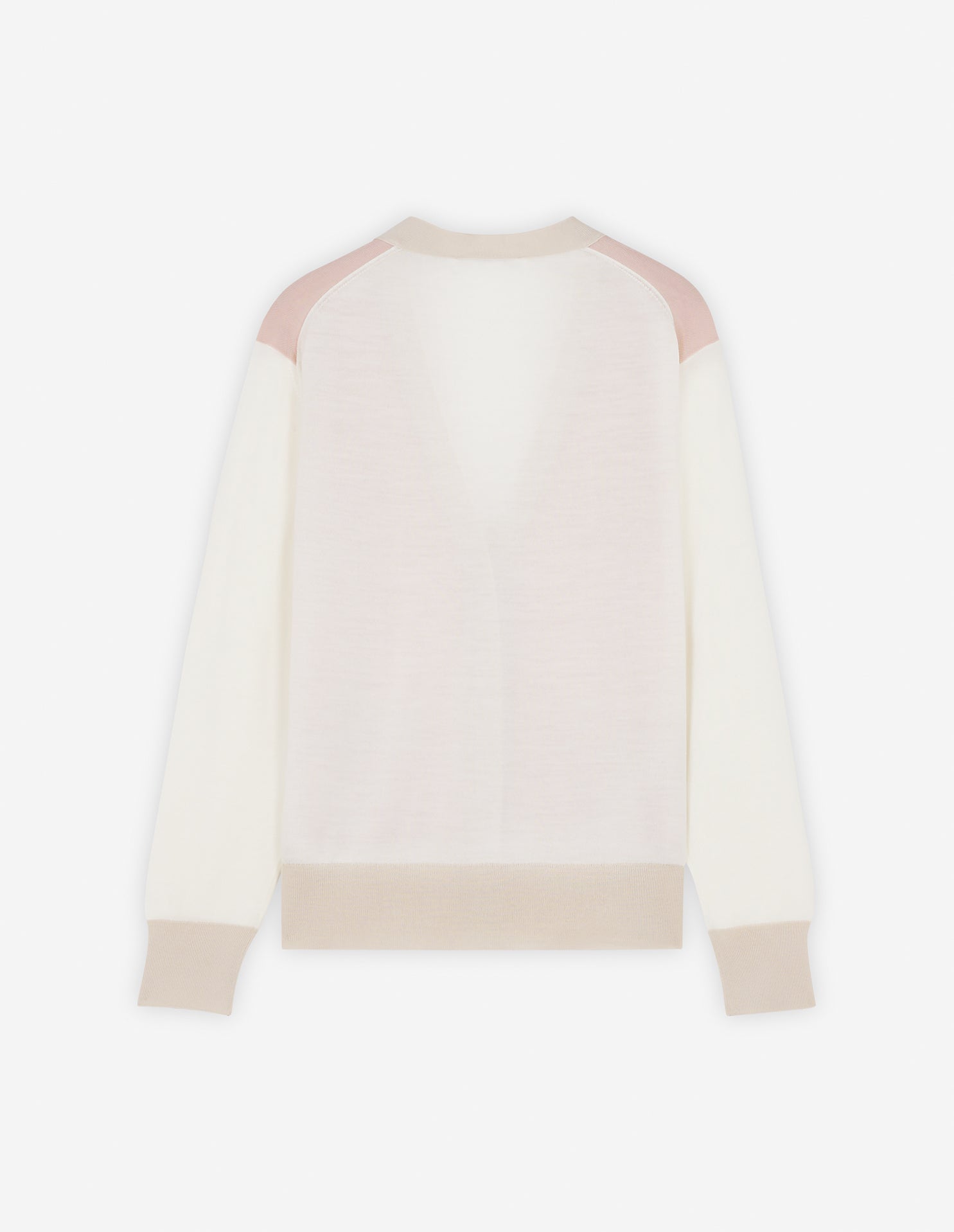 Baby Fox Patch Color Block Cardigan - Pasture Rose