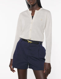 Cardigan Patch Baby Fox en laine - Marble