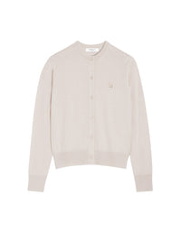 Baby Fox wool patch cardigan - Marble