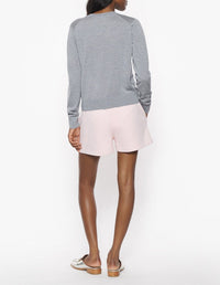 Baby Fox wool cardigan - Medium Grey Melange