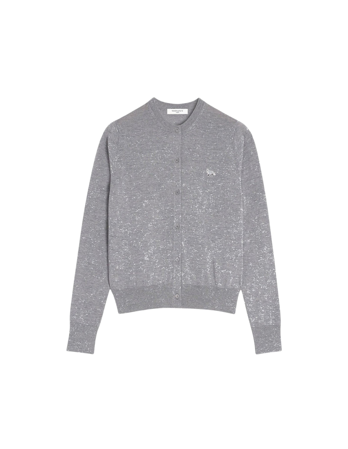 Cardigan Baby Fox en laine - Medium Grey
