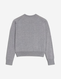 Baby Fox wool cardigan - Medium Grey Melange