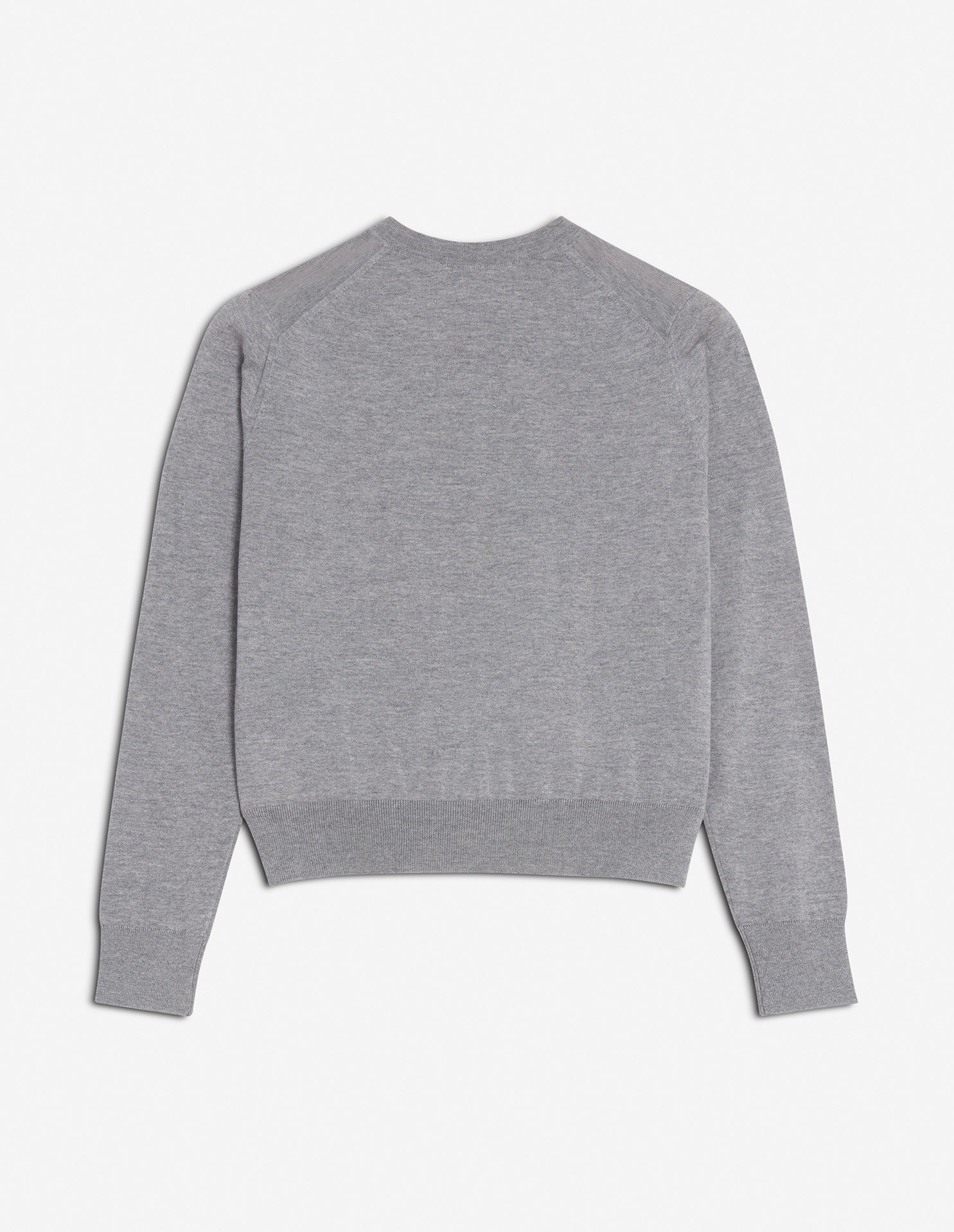 Baby Fox wool cardigan - Medium Grey Melange