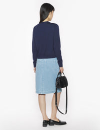 Baby Fox wool cardigan - Deep Navy