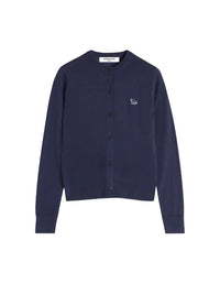 Baby Fox wool cardigan - Deep Navy