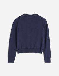 Baby Fox wool cardigan - Deep Navy