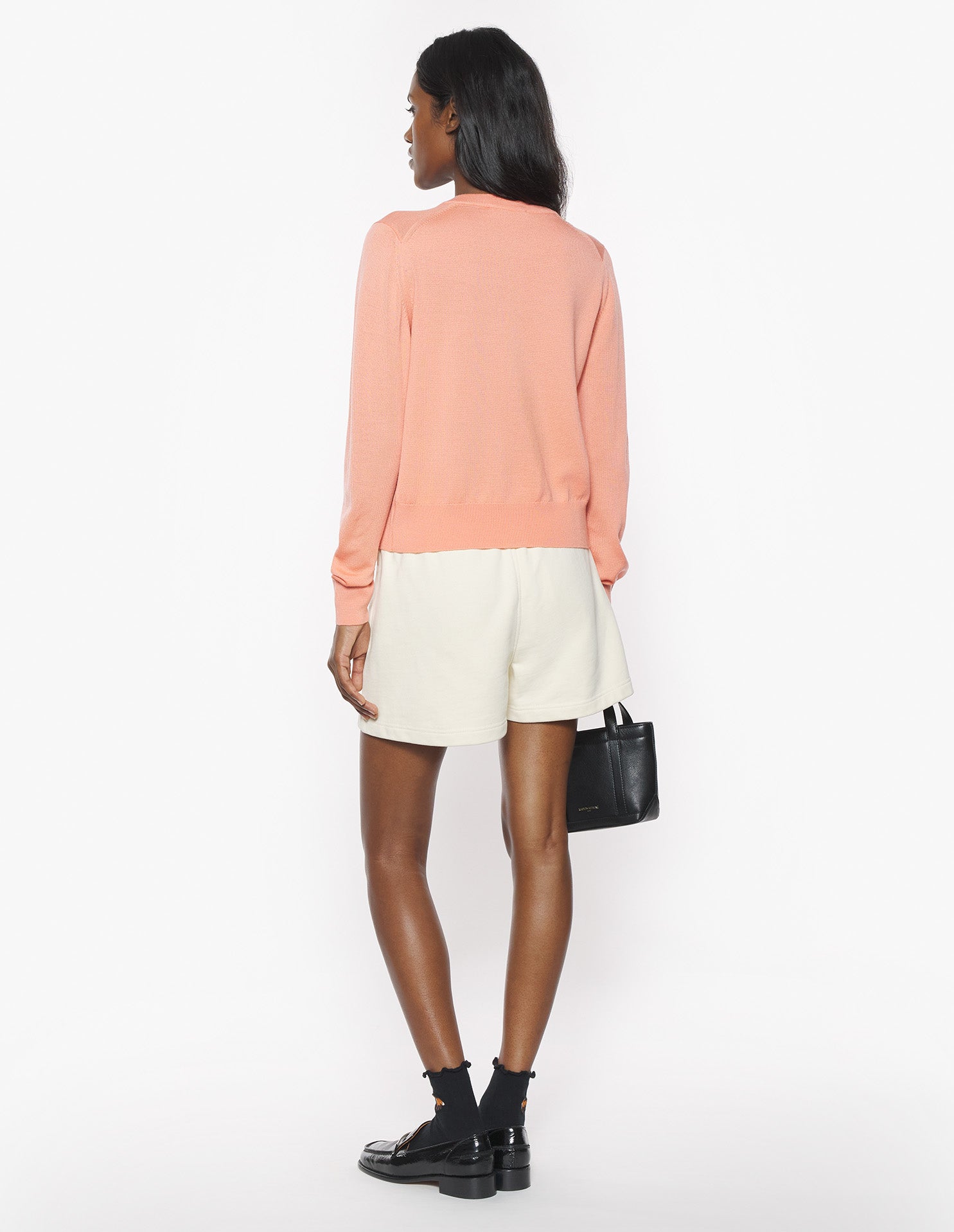 Cardigan with embroidered wool crest - Gerbera Red