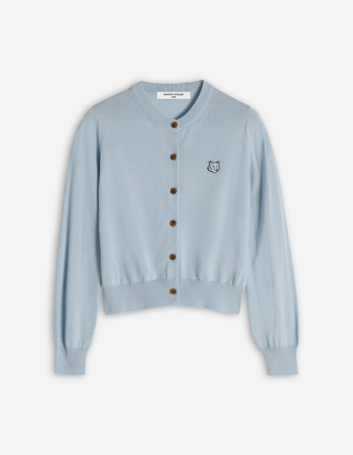 Bold Fox Head Patch Regular Cardigan - Hortensia