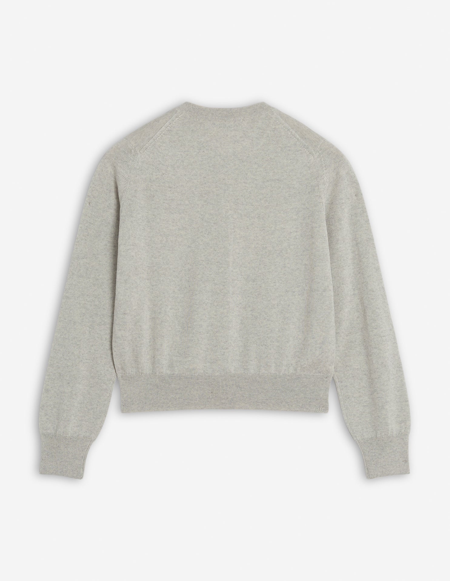 Cardigan Bold Fox Head avec écusson en laine - Light Grey Melange