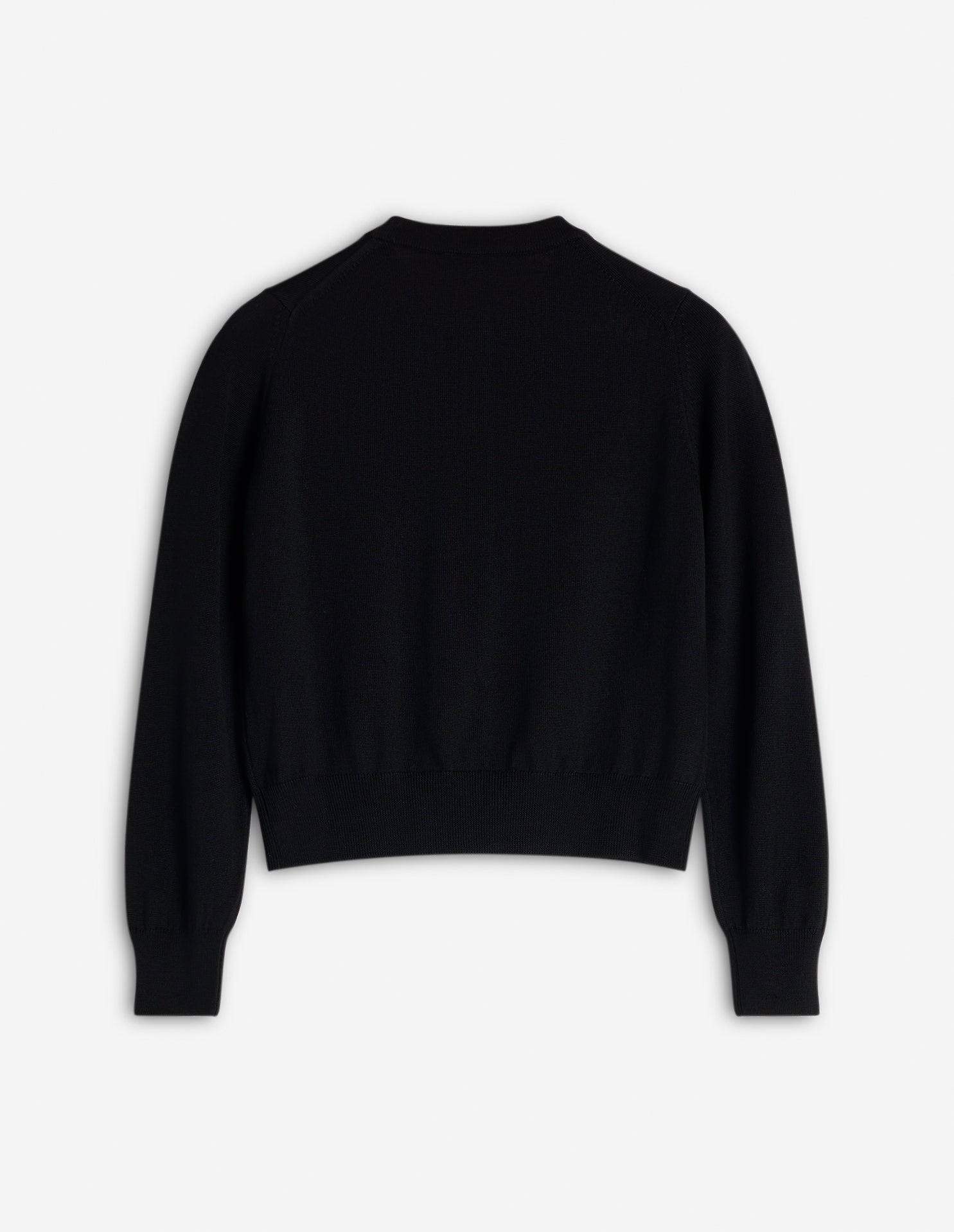 Bold Fox Head cardigan with wool crest - Black