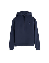 Bold Fox Head and long sleeve hoodie - Ink Blue