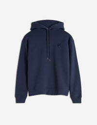 Bold Fox Head Patch Comfort Hoodie - Ink Blue