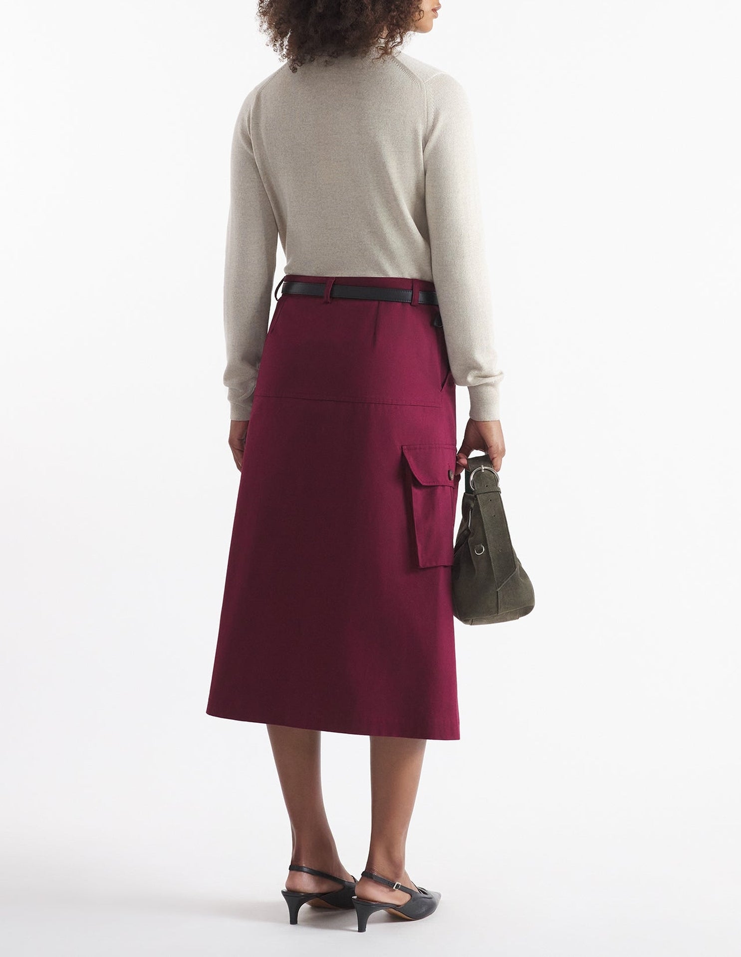 Bold Fox Head jumper with wool badge - Light Beige Melange