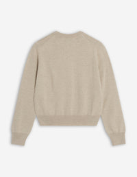 Pull Bold Fox Head avec écusson en laine - Light Beige Melange