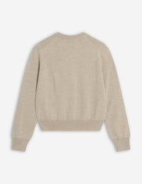Pull Bold Fox Head avec écusson en laine - Light Beige Melange