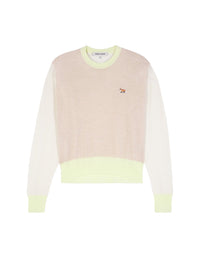 Pull Baby Fox à manches longues en laine - Light Beige Melange