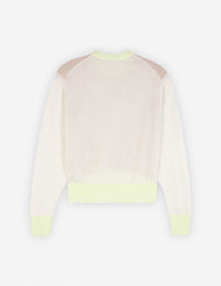 Pull Baby Fox à manches longues en laine - Light Beige Melange