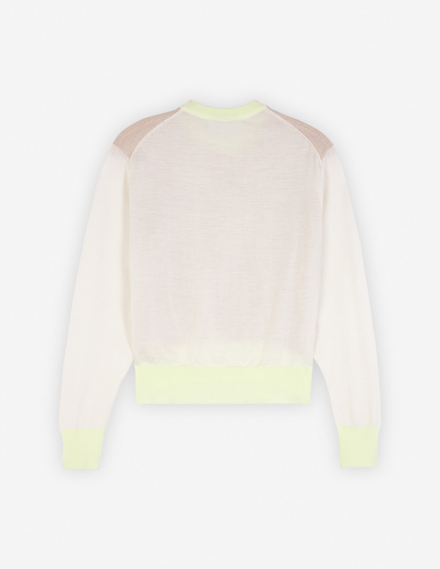 Pull Baby Fox à manches longues en laine - Light Beige Melange