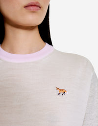 Pull Baby Fox à manches longues en laine - Ecru