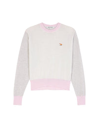 Pull Baby Fox à manches longues en laine - Ecru