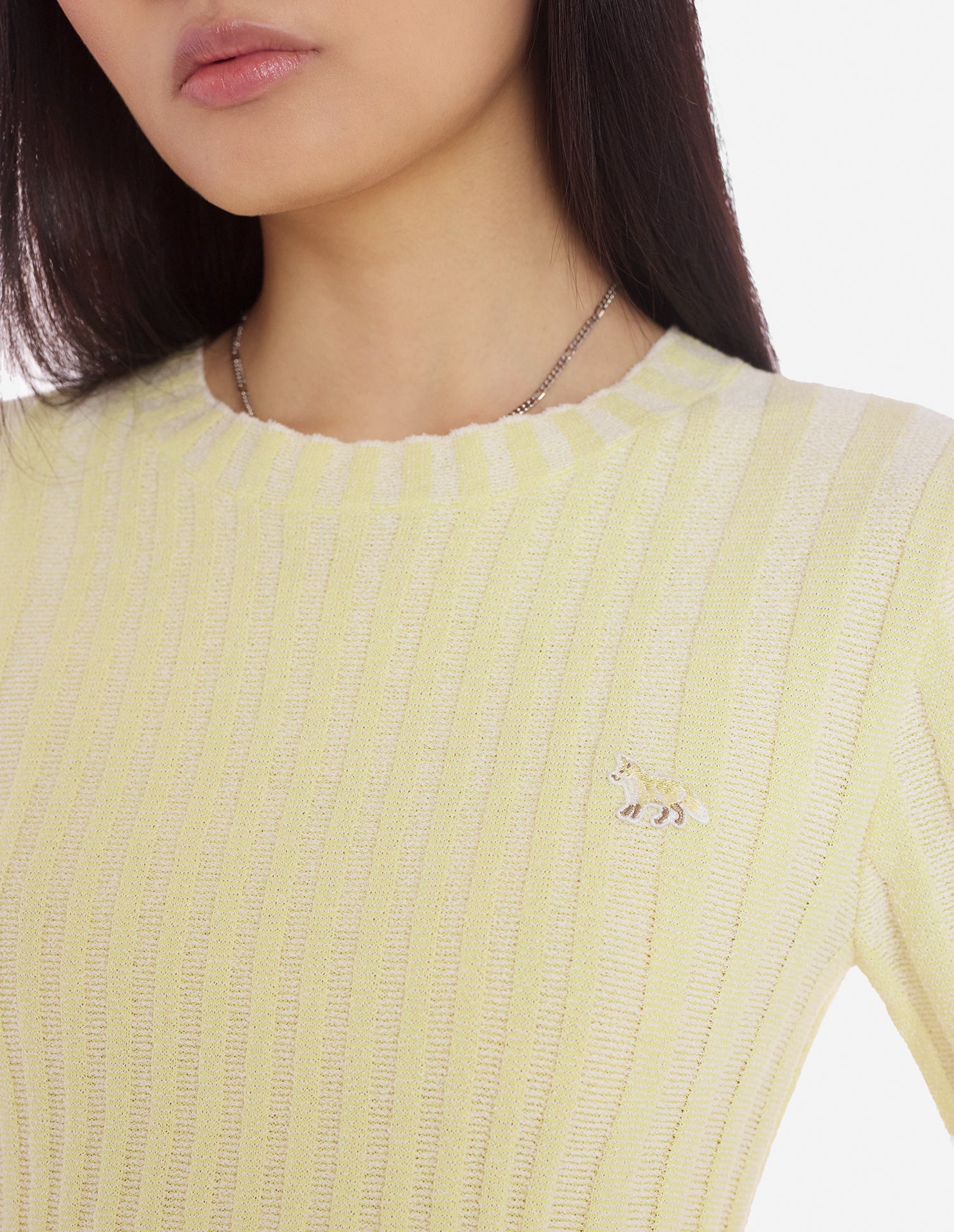 Pull Baby Fox côtelé à manches courtes - Lemonade