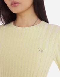 Pull Baby Fox côtelé à manches courtes - Lemonade