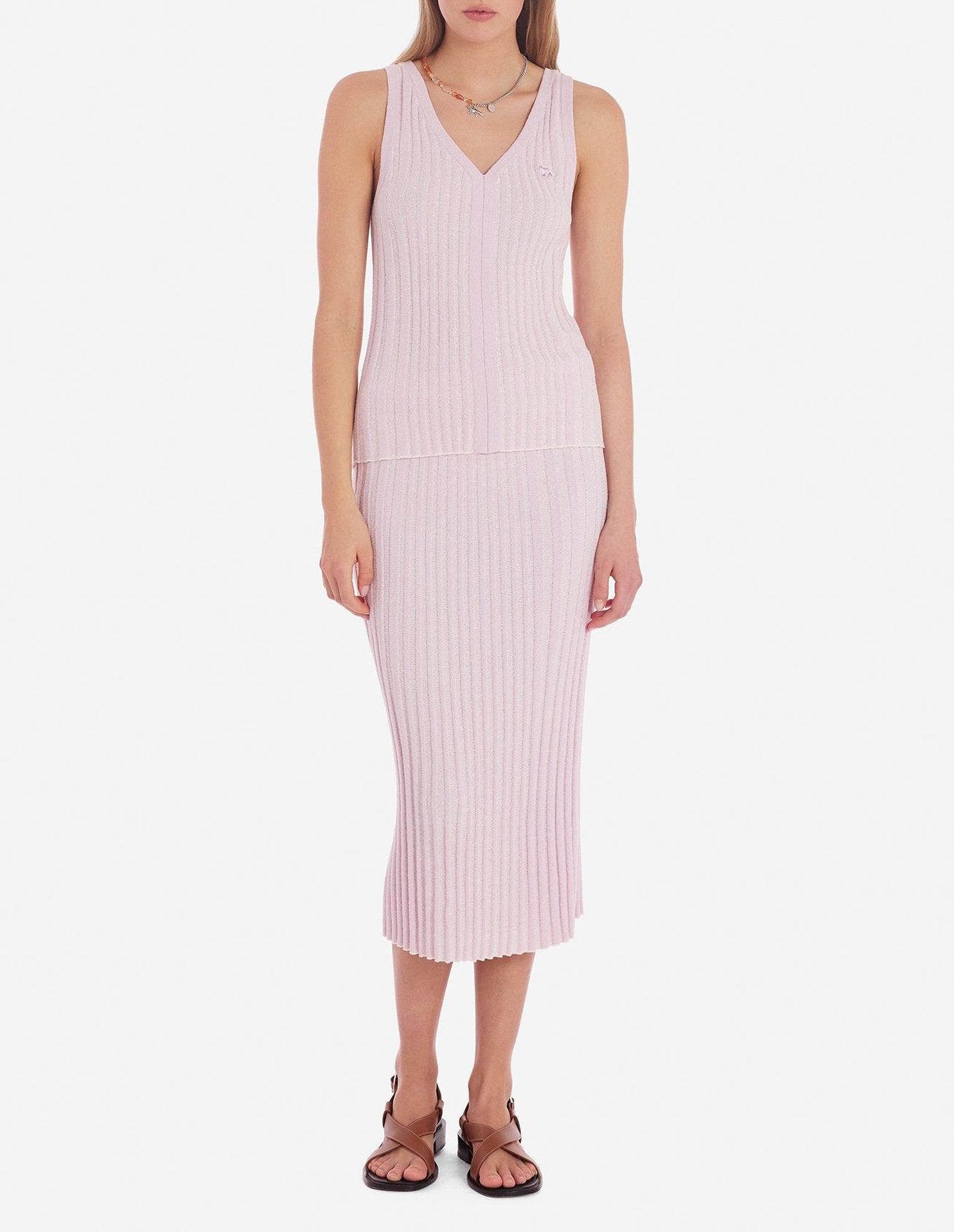Baby Fox ribbed tank top - Lilac