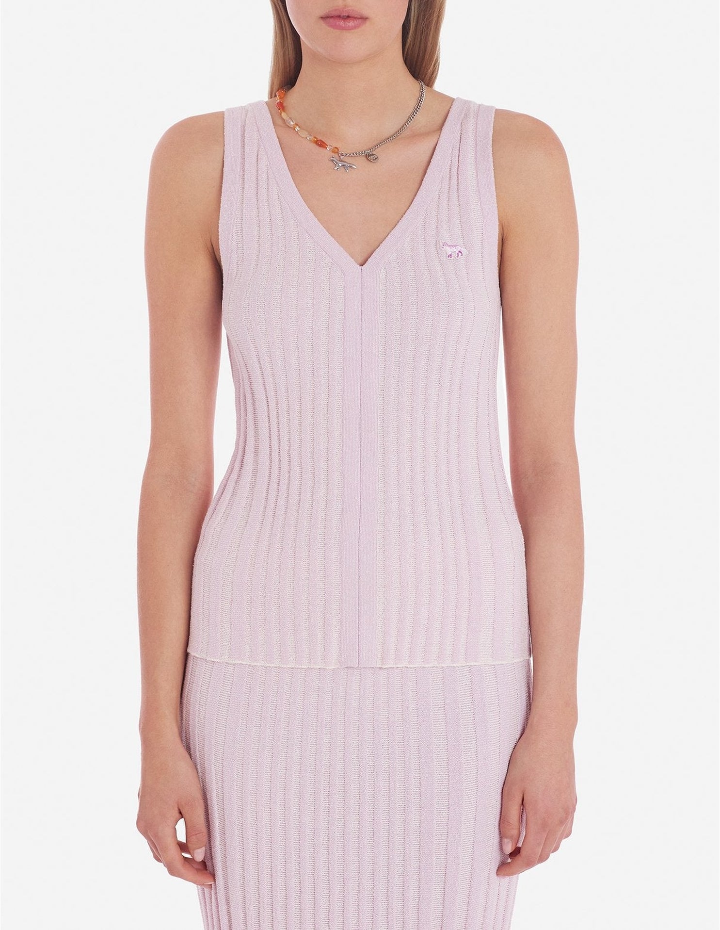 Baby Fox ribbed tank top - Lilac