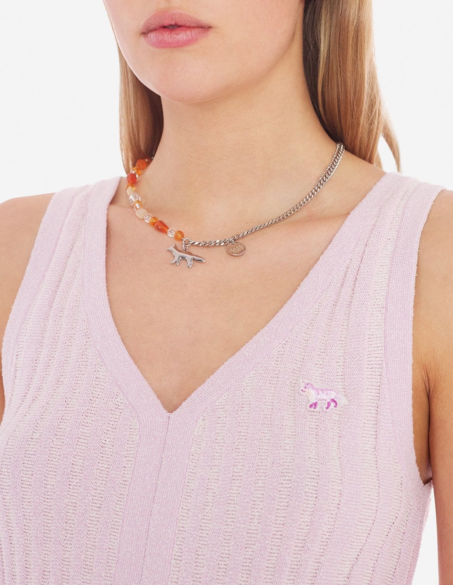 Baby Fox ribbed tank top - Lilac