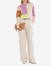Pull avec écusson et broderie - Yellow Lilac Design