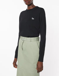 Pull Baby Fox à manches courtes en laine - Black