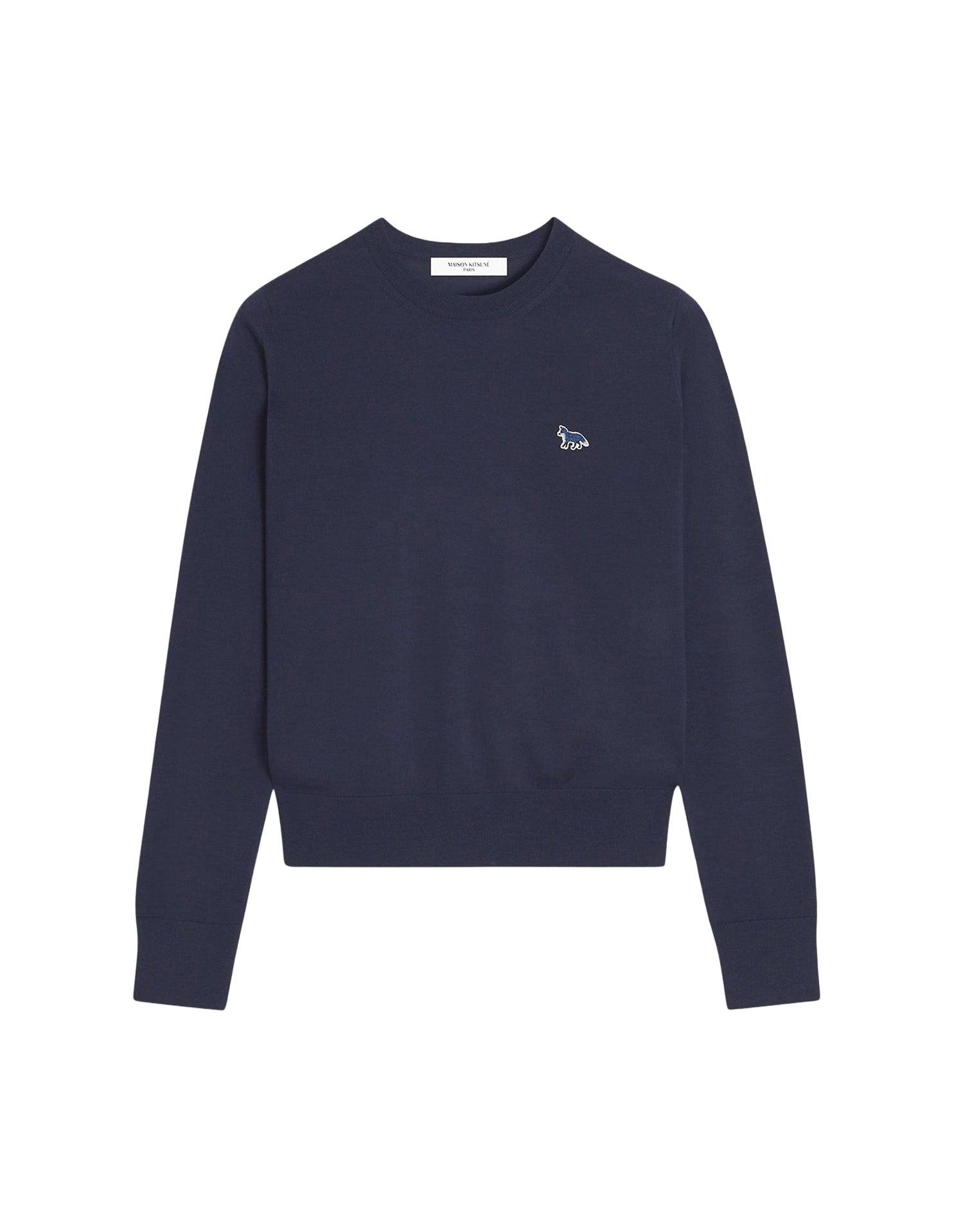 Pull Baby Fox à manches courtes en laine - Deep Navy