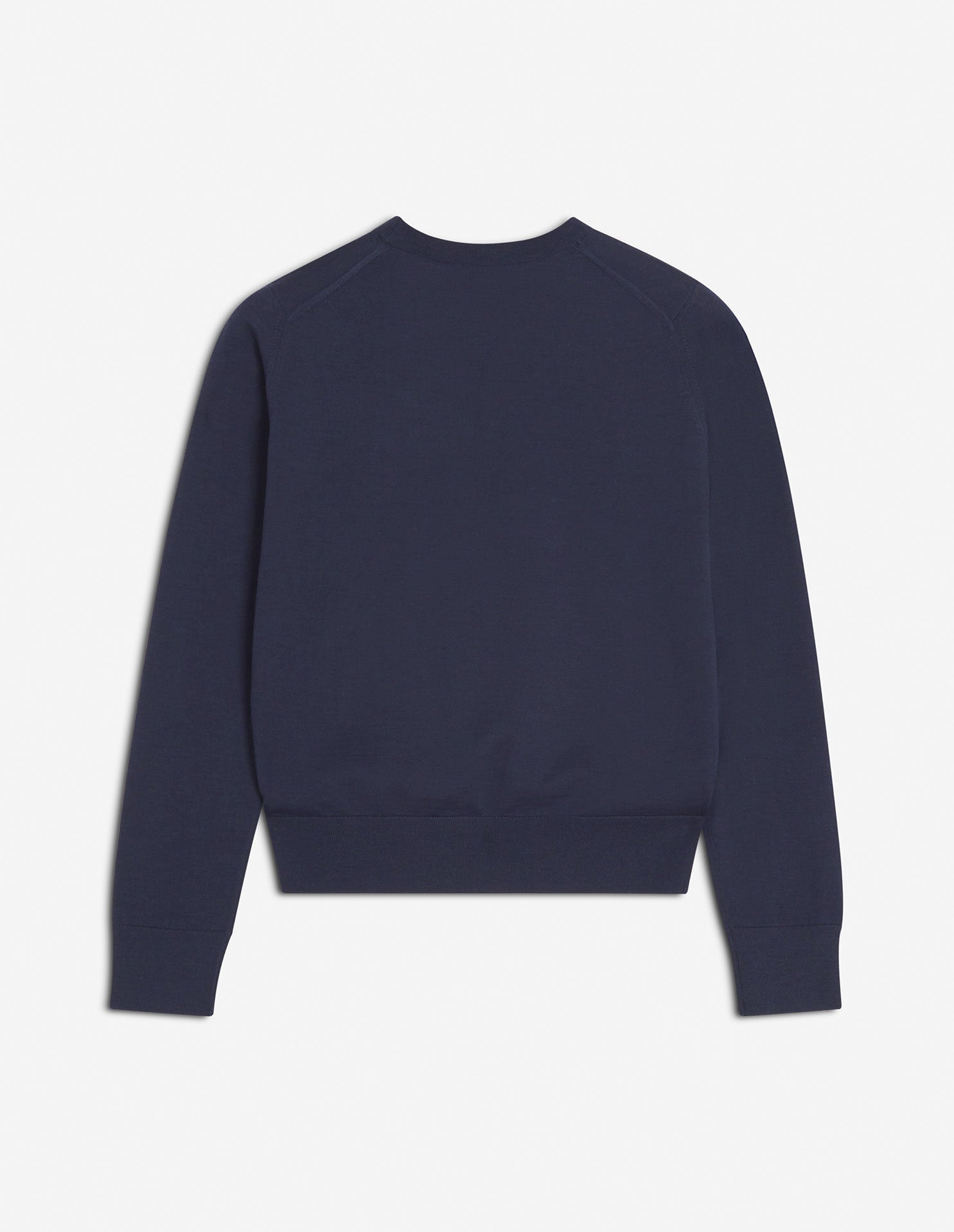 Baby Fox short-sleeved wool jumper - Deep Navy