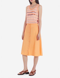 Débardeur rayé avec broderie - Sunset Ecru Stripes
