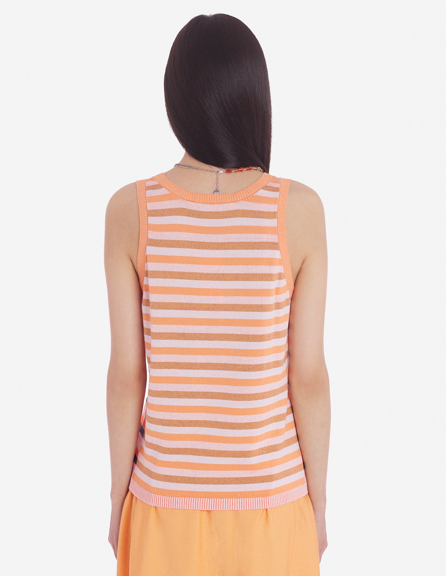 Débardeur rayé avec broderie - Sunset Ecru Stripes